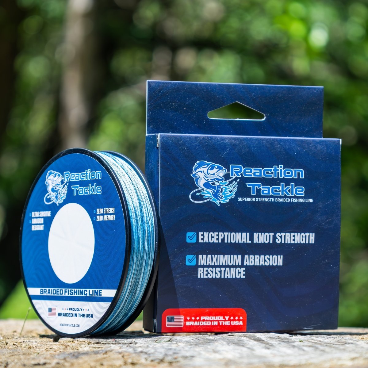 Reaction Tackle BRAIDED IN THE USA Fishing Line - 4X - NEW - The Snag Bin