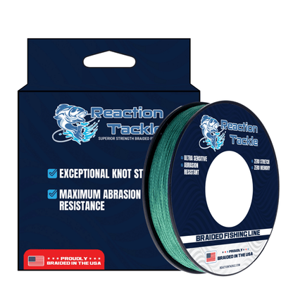 Reaction Tackle BRAIDED IN THE USA Fishing Line - 4X - NEW - The Snag Bin