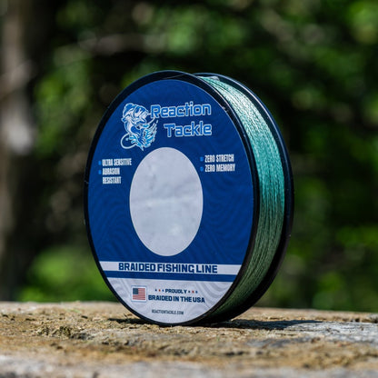 Reaction Tackle BRAIDED IN THE USA Fishing Line - 4X - NEW - The Snag Bin