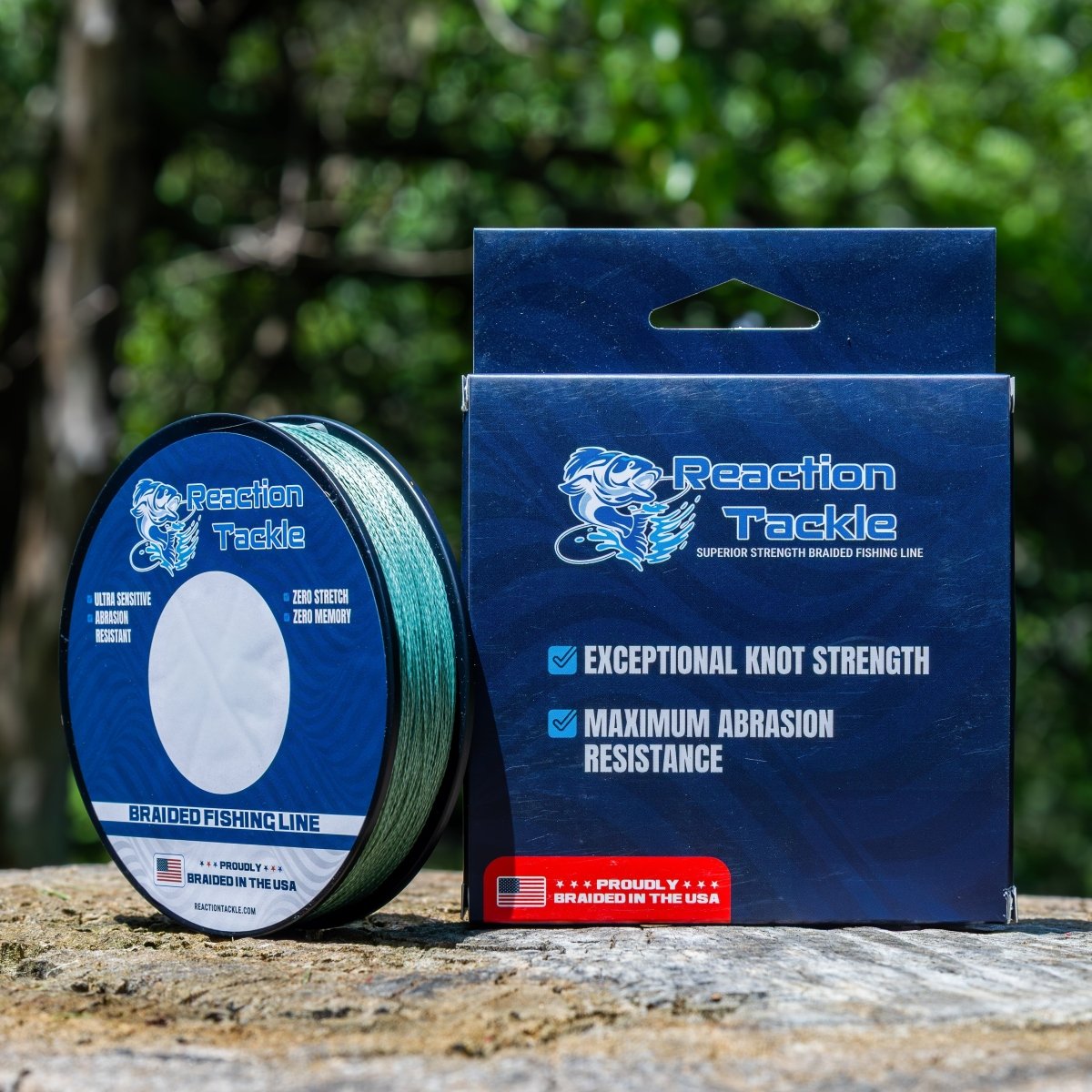 Reaction Tackle BRAIDED IN THE USA Fishing Line - 4X - NEW - The Snag Bin
