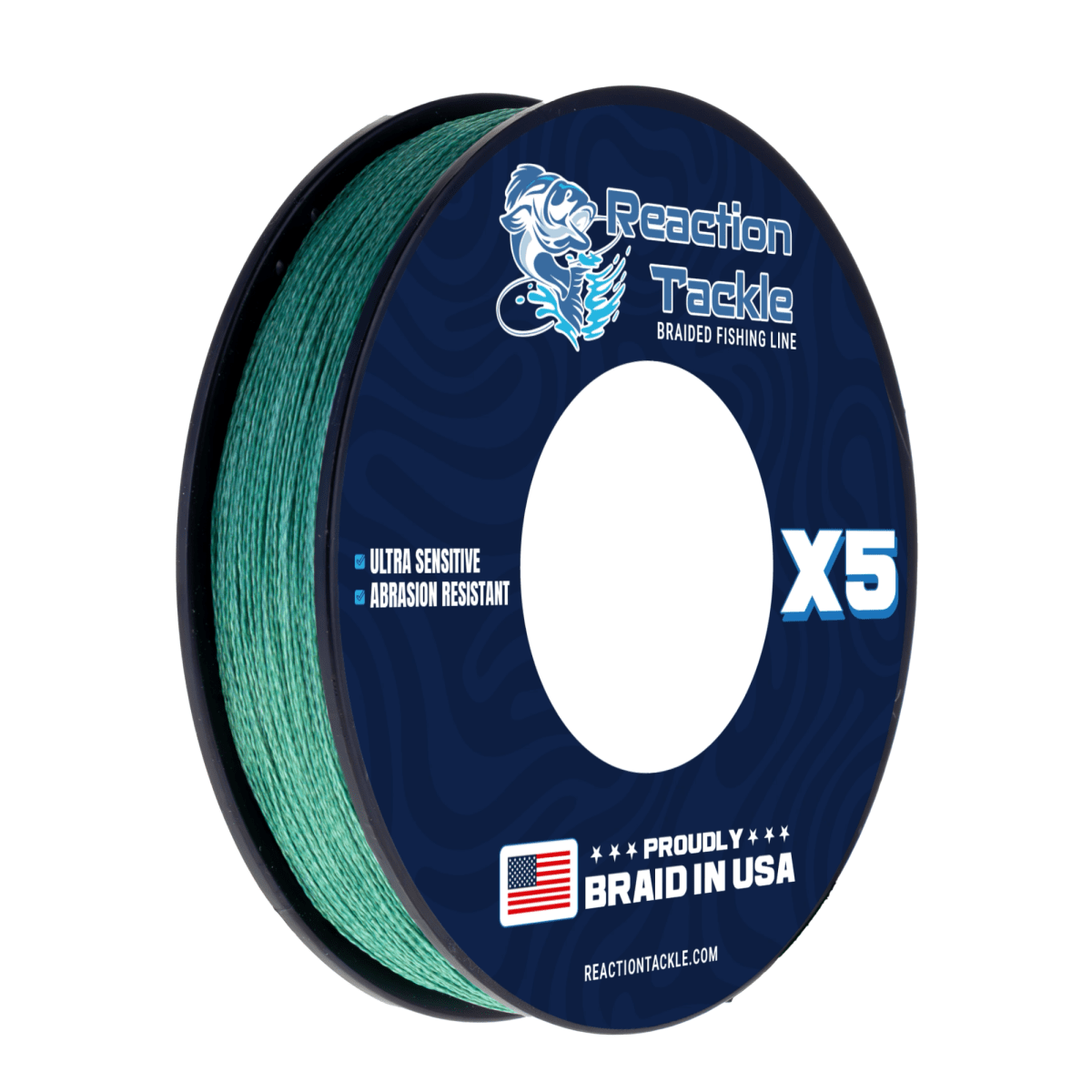 Reaction Tackle BRAIDED IN THE USA Fishing Line - 5X - NEW - The Snag Bin