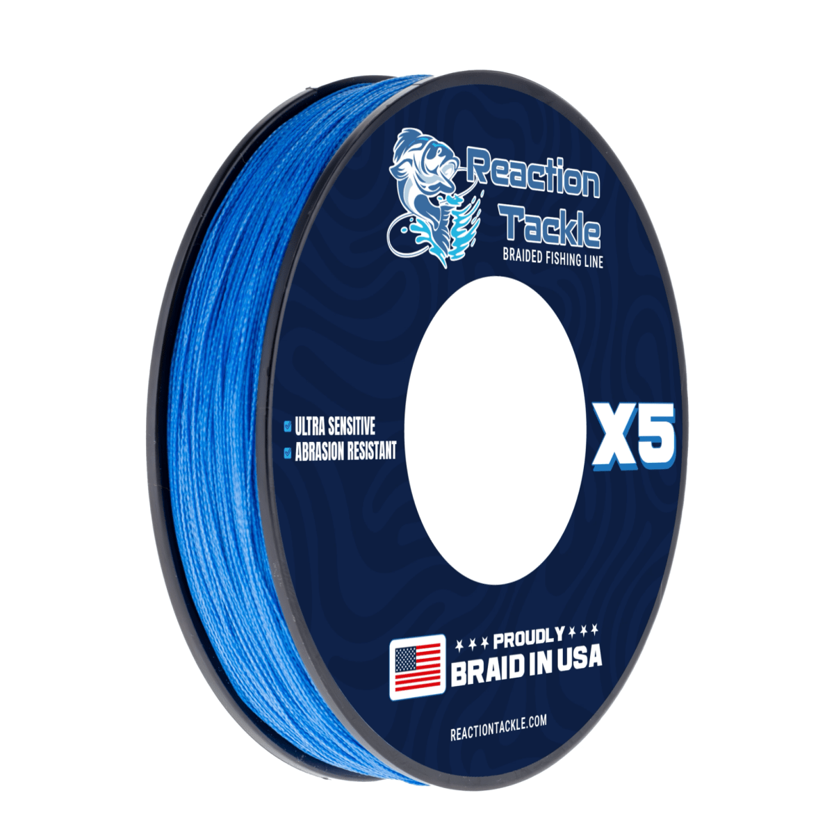 Reaction Tackle BRAIDED IN THE USA Fishing Line - 5X - NEW - The Snag Bin