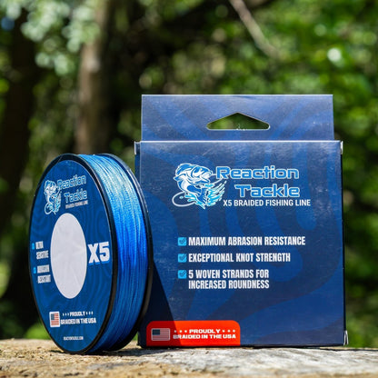 Reaction Tackle BRAIDED IN THE USA Fishing Line - 5X - NEW - The Snag Bin