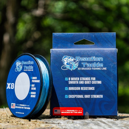 Reaction Tackle BRAIDED IN THE USA Fishing Line - 8X - NEW - The Snag Bin