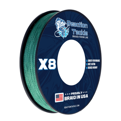 Reaction Tackle BRAIDED IN THE USA Fishing Line - 8X - NEW - The Snag Bin