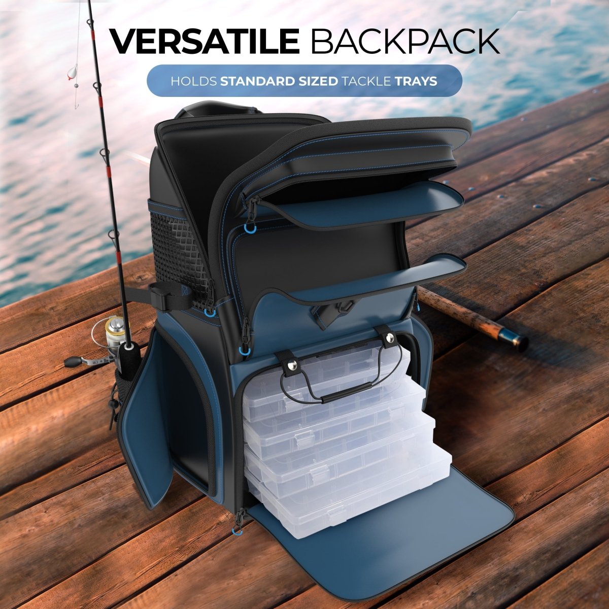 Reaction Tackle Fishing Backpack - The Snag Bin