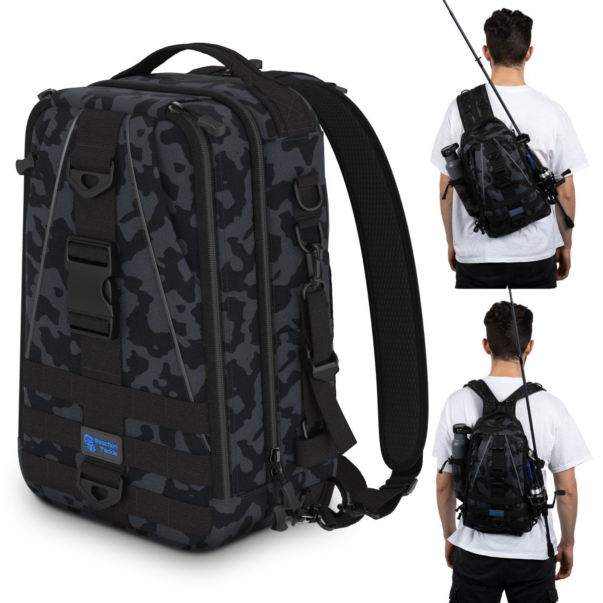 Reaction Tackle Fishing Tackle 2 - in - 1 Sling Bag/Backpack - 3 Sizes - The Snag Bin