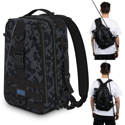 Reaction Tackle Fishing Tackle 2 - in - 1 Sling Bag/Backpack - 3 Sizes - The Snag Bin