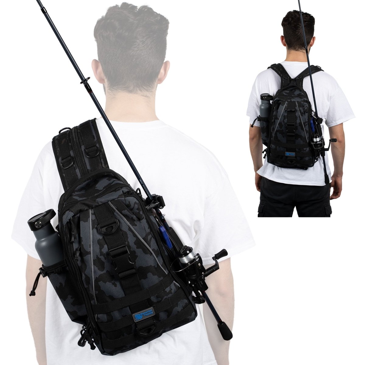 Reaction Tackle Fishing Tackle 2 - in - 1 Sling Bag/Backpack - 3 Sizes - The Snag Bin