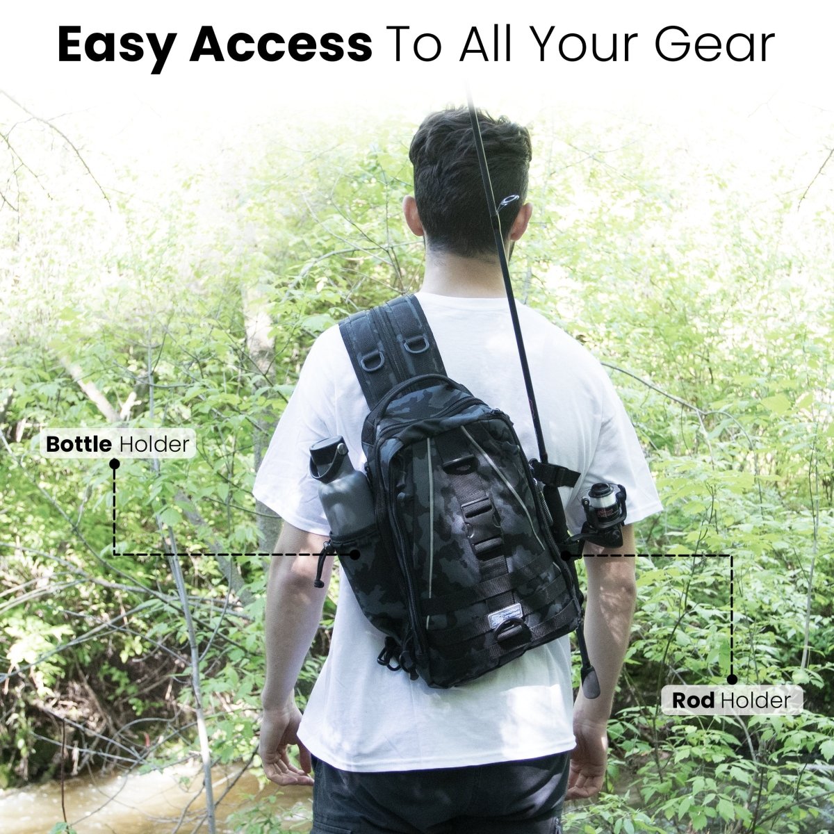 Reaction Tackle Fishing Tackle 2 - in - 1 Sling Bag/Backpack - 3 Sizes - The Snag Bin