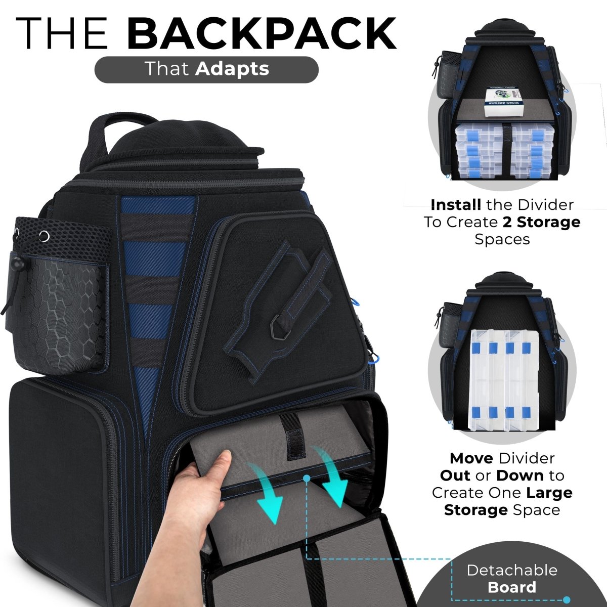 Reaction Tackle Fishing Tackle Backpack - Trays included - The Snag Bin