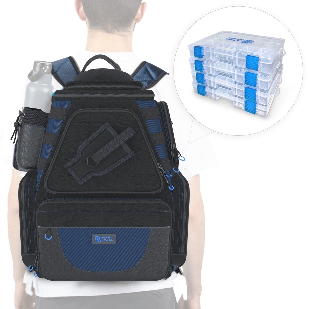 Reaction Tackle Fishing Tackle Backpack - Trays included - The Snag Bin