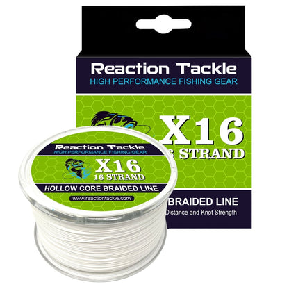 Reaction Tackle Hollow Core - 16 Strand Braided Fishing Line - The Snag Bin