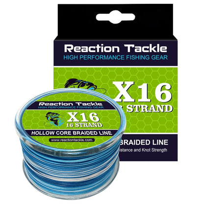 Reaction Tackle Hollow Core - 16 Strand Braided Fishing Line - The Snag Bin
