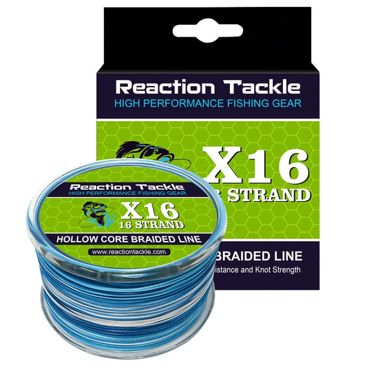 Reaction Tackle Hollow Core - 16 Strand Braided Fishing Line - The Snag Bin
