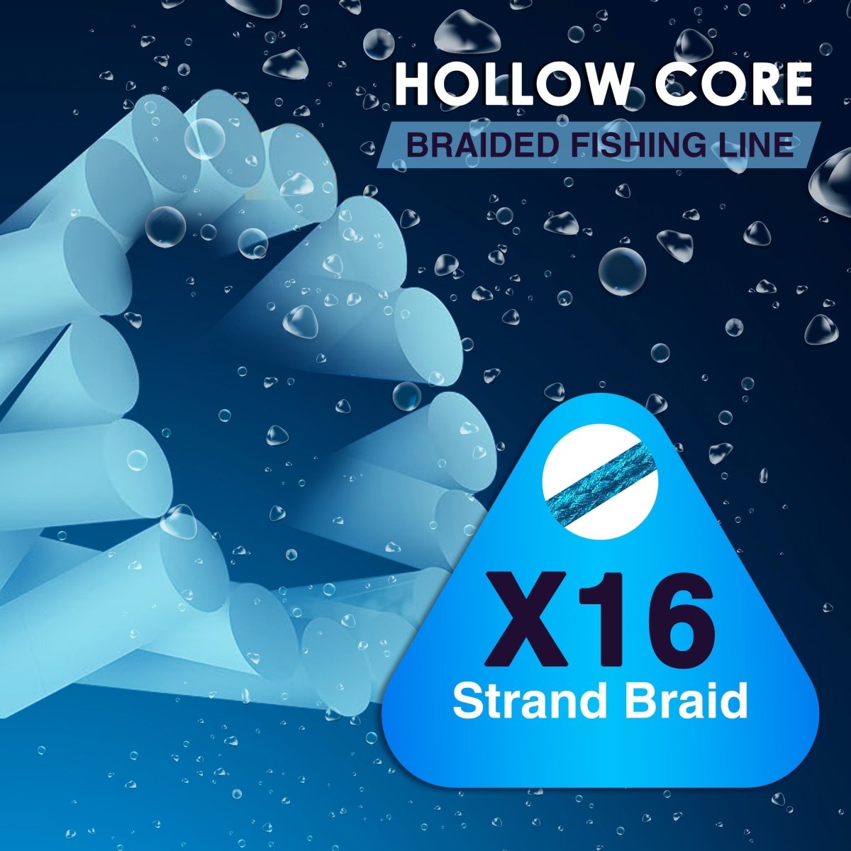 Reaction Tackle Hollow Core - 16 Strand Braided Fishing Line - The Snag Bin