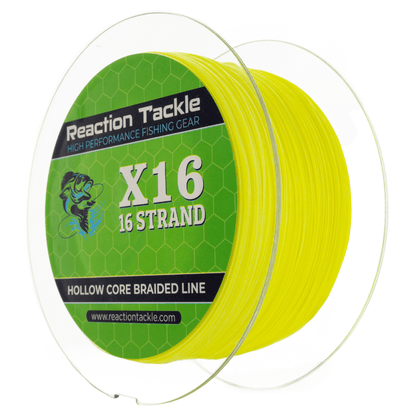 Reaction Tackle Hollow Core - 16 Strand Braided Fishing Line - The Snag Bin