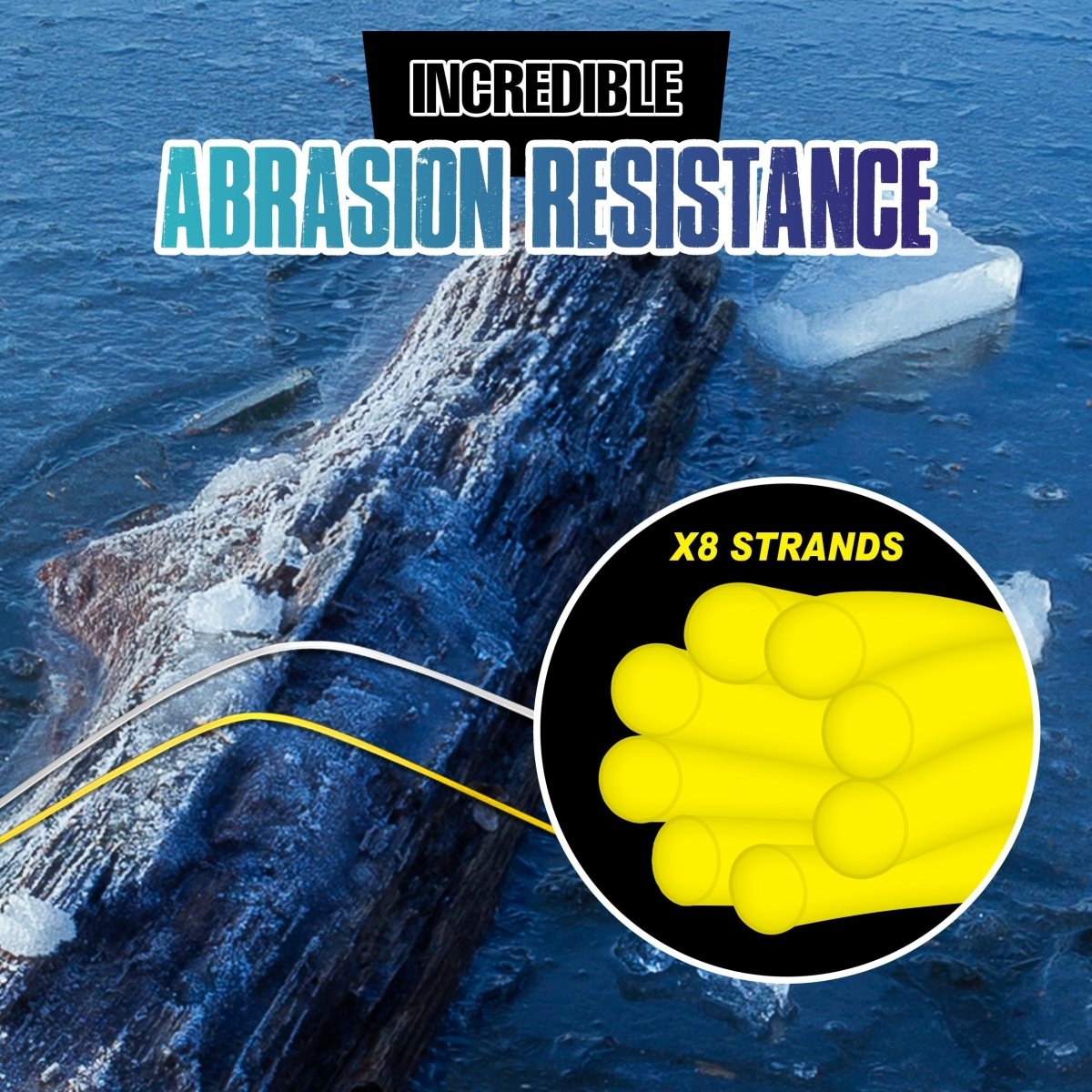 Reaction Tackle Ice Fishing Braided line - 8 Strand - The Snag Bin