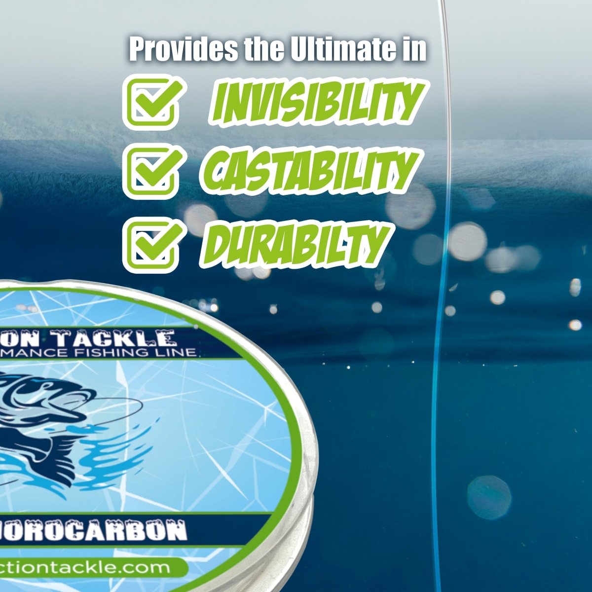Reaction Tackle Ice Fluorocarbon Fishing Line or Leader - The Snag Bin
