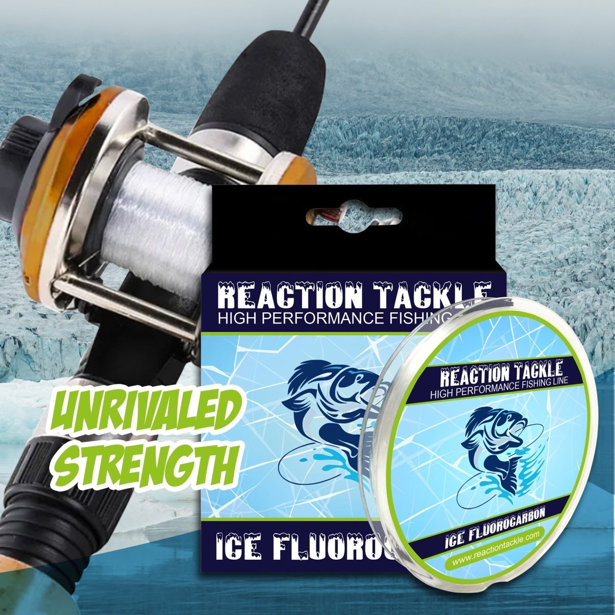 Reaction Tackle Ice Fluorocarbon Fishing Line or Leader - The Snag Bin