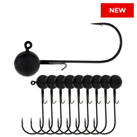 Reaction Tackle Lead Ball Jigs (10 - Pack) – Premium Round Jig Heads for Soft Plastics - New - The Snag Bin