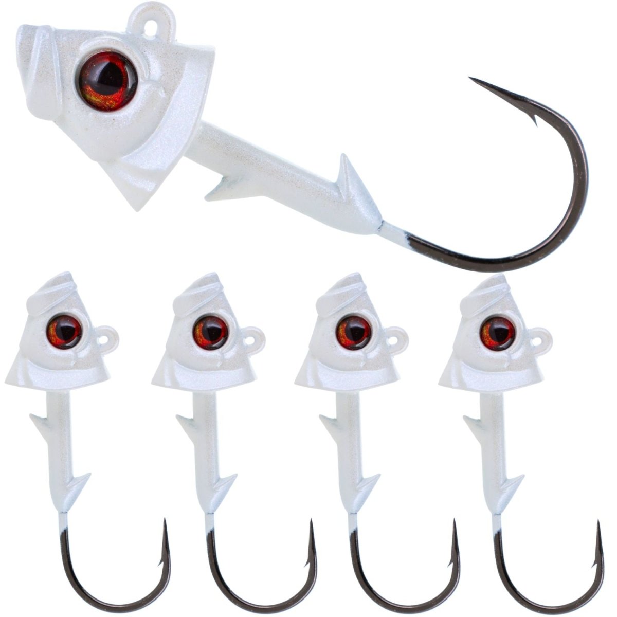 Reaction Tackle Lead Fish Head Jigs - 5 - PACK - New - The Snag Bin