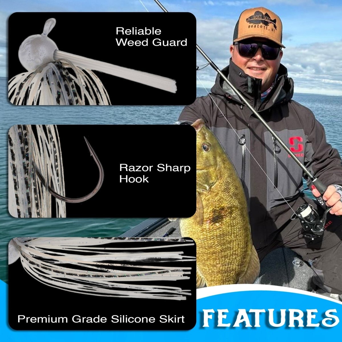 Reaction Tackle Lead Football Jigs 3 - Pack - New - The Snag Bin