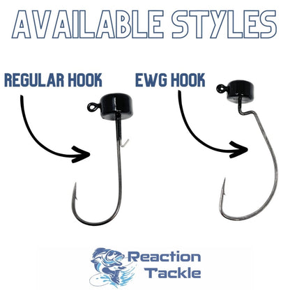 Reaction Tackle Lead Ned Rig - Shroom Jigs (25 - Pack) - The Snag Bin
