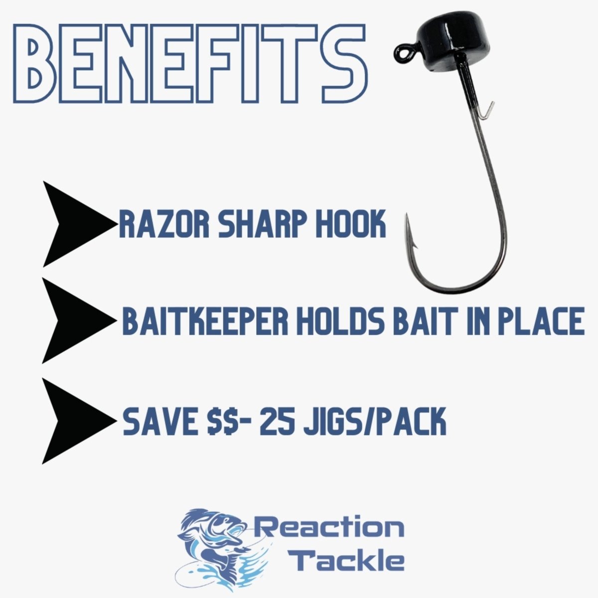 Reaction Tackle Lead Ned Rig - Shroom Jigs (25 - Pack) - The Snag Bin