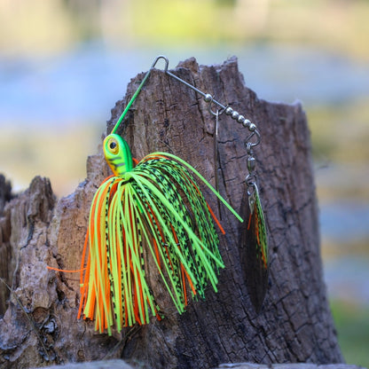Reaction Tackle Lead Spinnerbait Jigs – 3 - Pack, Double Willow Blade - New - The Snag Bin