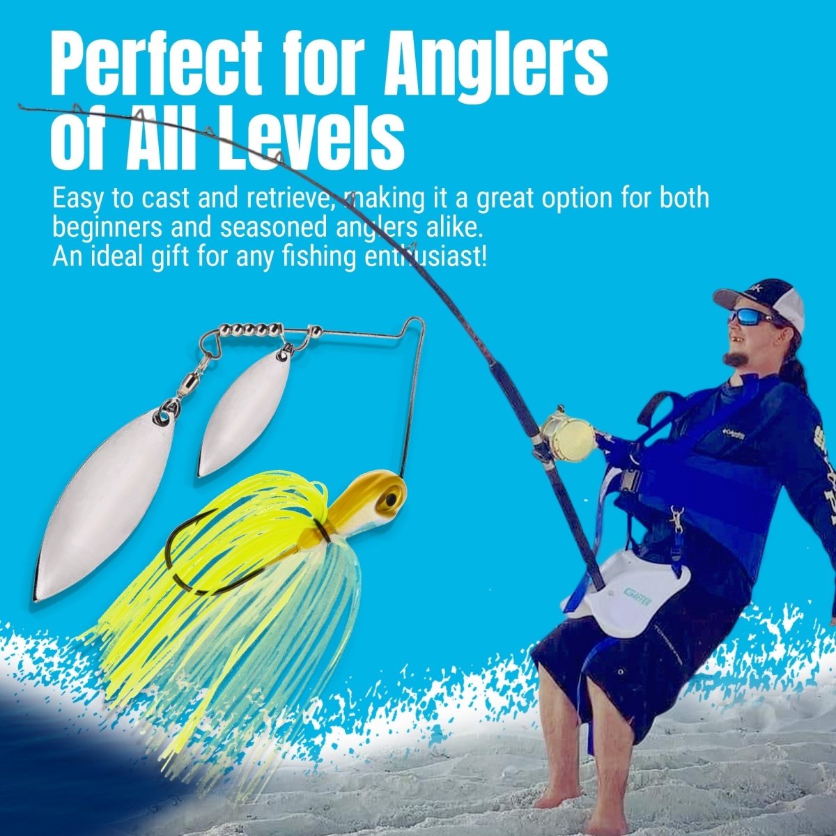 Reaction Tackle Lead Spinnerbait Jigs – 3 - Pack, Double Willow Blade - New - The Snag Bin
