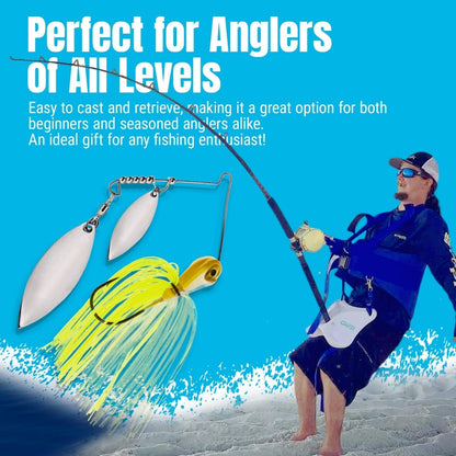 Reaction Tackle Lead Spinnerbait Jigs – 3 - Pack, Double Willow Blade - New - The Snag Bin