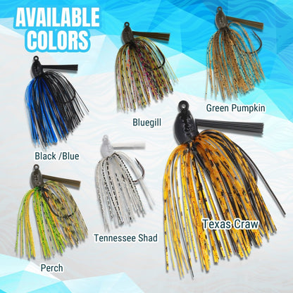 Reaction Tackle Lead Swim Jigs – Premium Weedless Bass Fishing Lures - 3 Pack - New - The Snag Bin