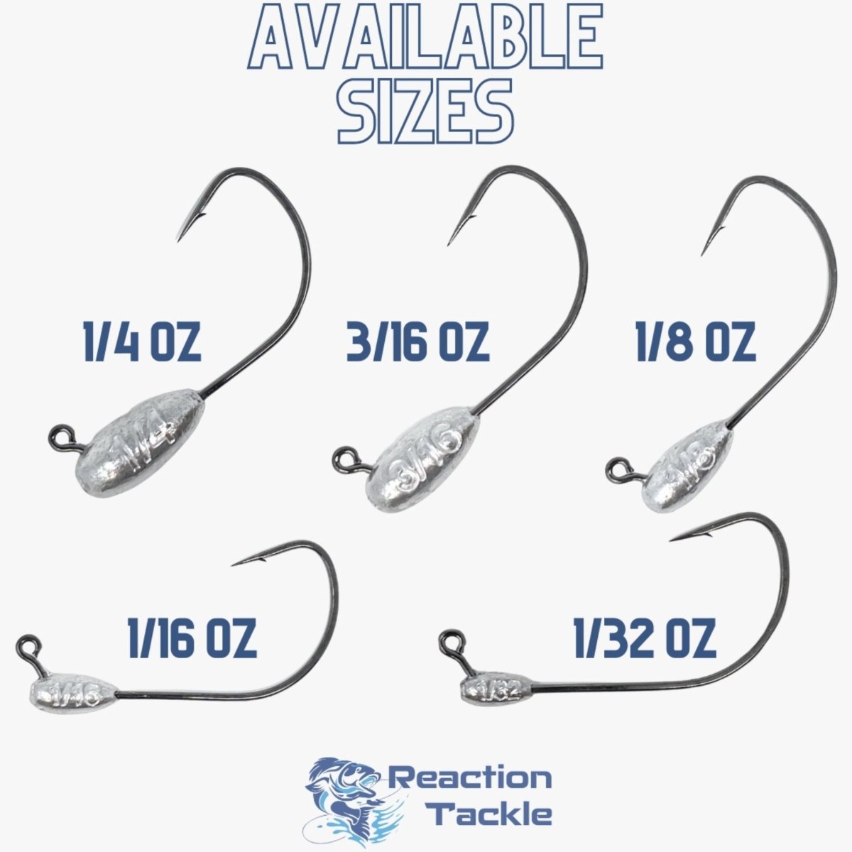 Reaction Tackle Lead Tube Jig Heads - 10 - Pack - The Snag Bin