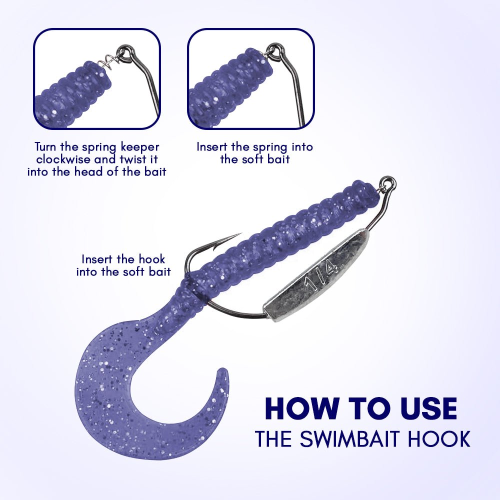 Reaction Tackle Lead Weighted Swimbait Hooks (10 - PACK) - The Snag Bin