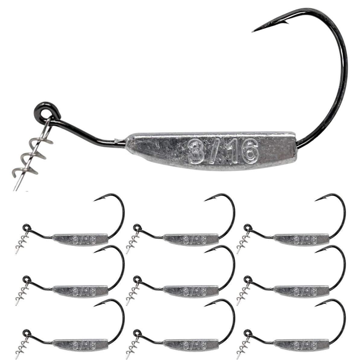 Reaction Tackle Lead Weighted Swimbait Hooks (10 - PACK) - The Snag Bin
