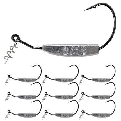 Reaction Tackle Lead Weighted Swimbait Hooks (10 - PACK) - The Snag Bin