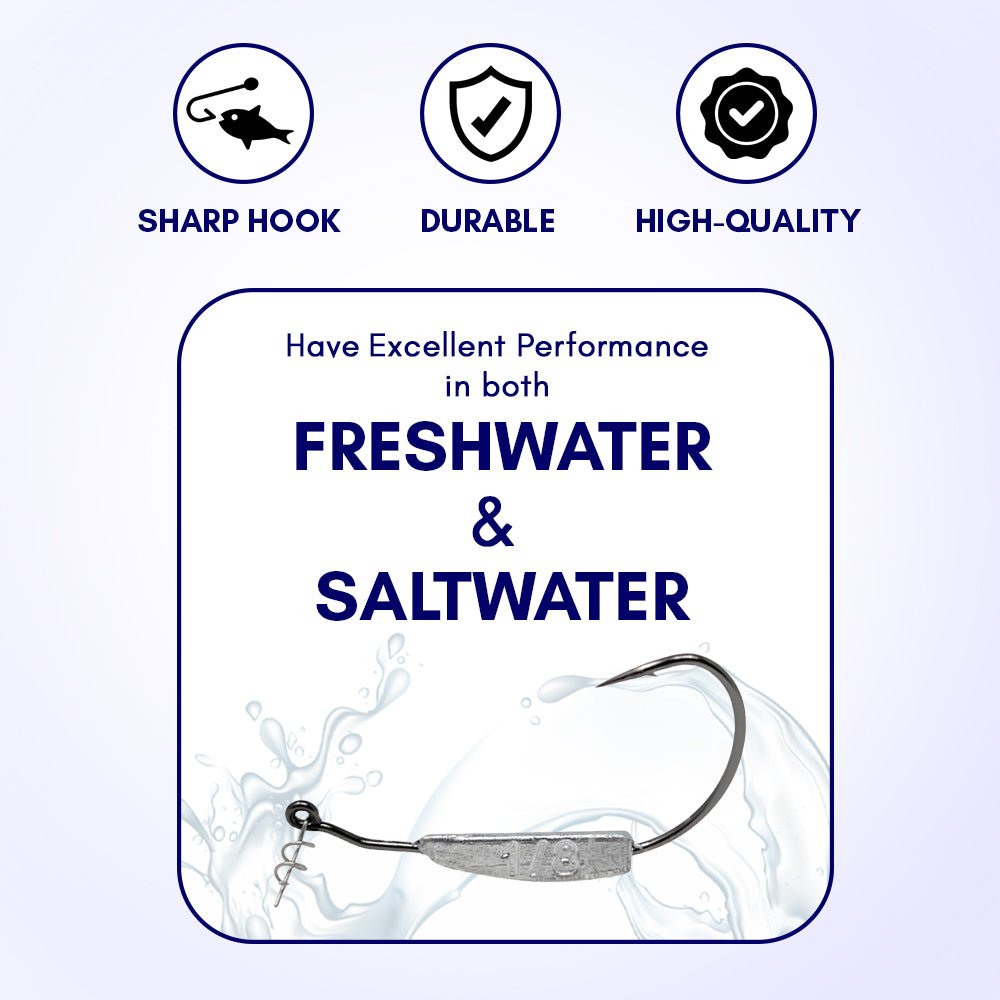 Reaction Tackle Lead Weighted Swimbait Hooks (10 - PACK) - The Snag Bin
