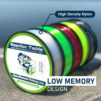 Reaction Tackle Nylon Monofilament Fishing Line 350 yard spools - The Snag Bin