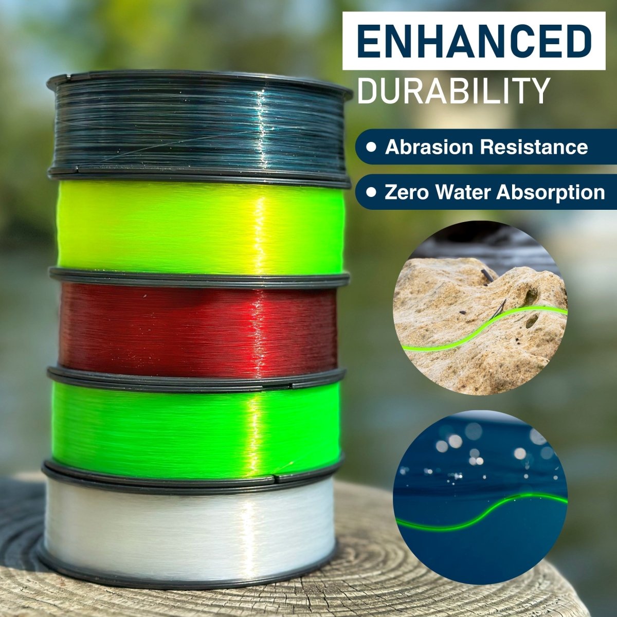 Reaction Tackle Nylon Monofilament Fishing Line 350 yard spools - The Snag Bin