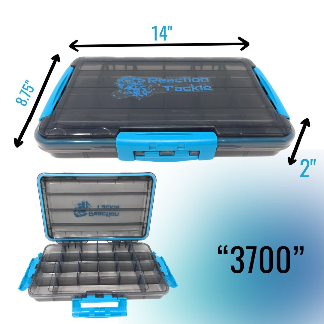 Reaction Tackle Premium Tackle Tray - High Performance and Waterproof with 3 Resilient Clips - The Snag Bin