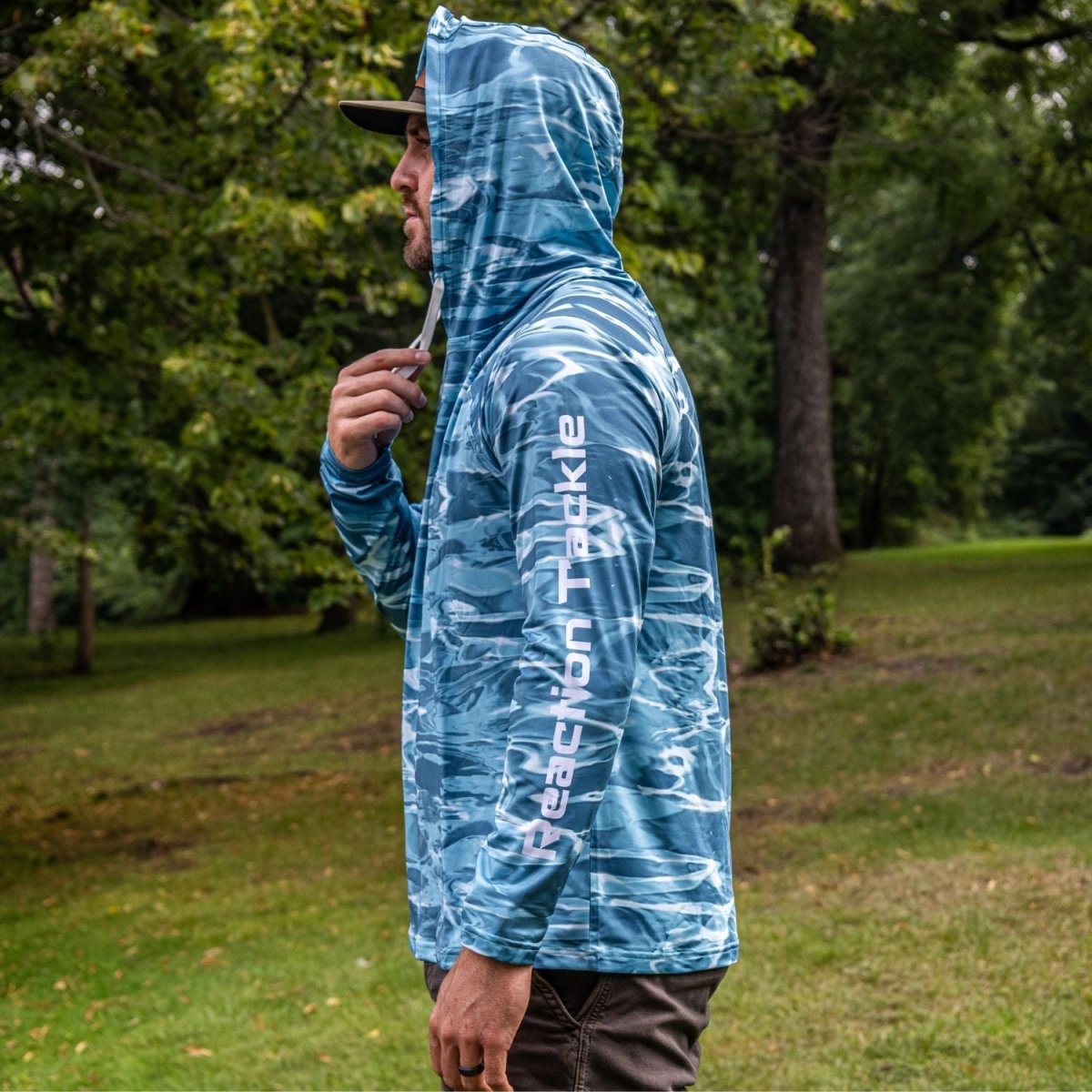Reaction Tackle SPF UPF 50+ Long Sleeve Hooded Fishing Shirt - The Snag Bin