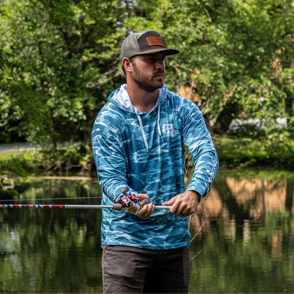 Reaction Tackle SPF UPF 50+ Long Sleeve Hooded Fishing Shirt - The Snag Bin