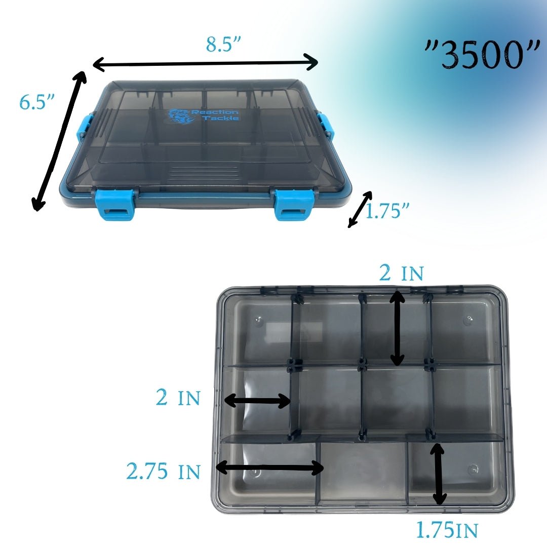 Reaction Tackle Standard Tackle Tray - Sturdy and Waterproof with 4 Reliable Clips - The Snag Bin
