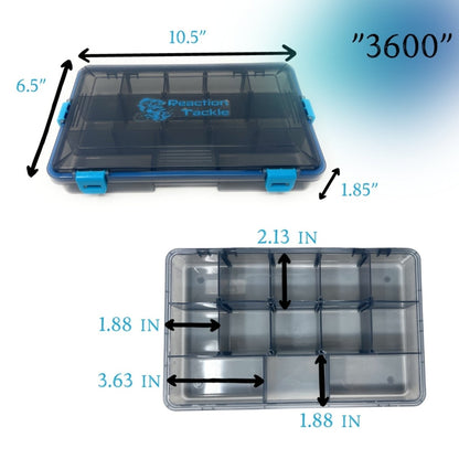 Reaction Tackle Standard Tackle Tray - Sturdy and Waterproof with 4 Reliable Clips - The Snag Bin