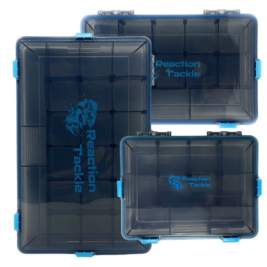 Reaction Tackle Standard Tackle Tray - Sturdy and Waterproof with 4 Reliable Clips - The Snag Bin