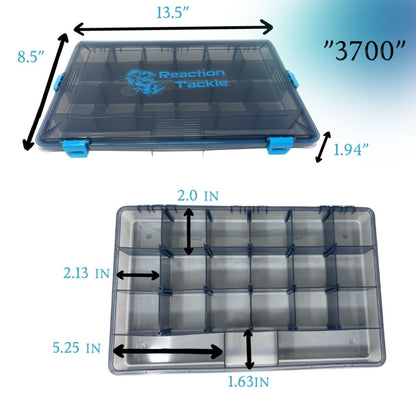 Reaction Tackle Standard Tackle Tray - Sturdy and Waterproof with 4 Reliable Clips - The Snag Bin
