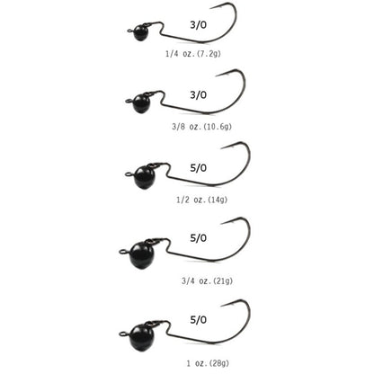 Reaction Tackle Tungsten Football/Swing Jig Heads - 3 - Pack - The Snag Bin