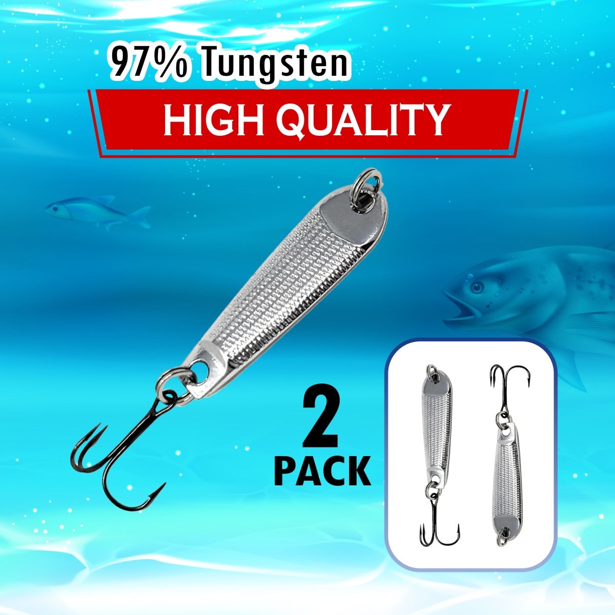 Reaction Tackle Tungsten Jigging Spoons (2 - Pack) - The Snag Bin