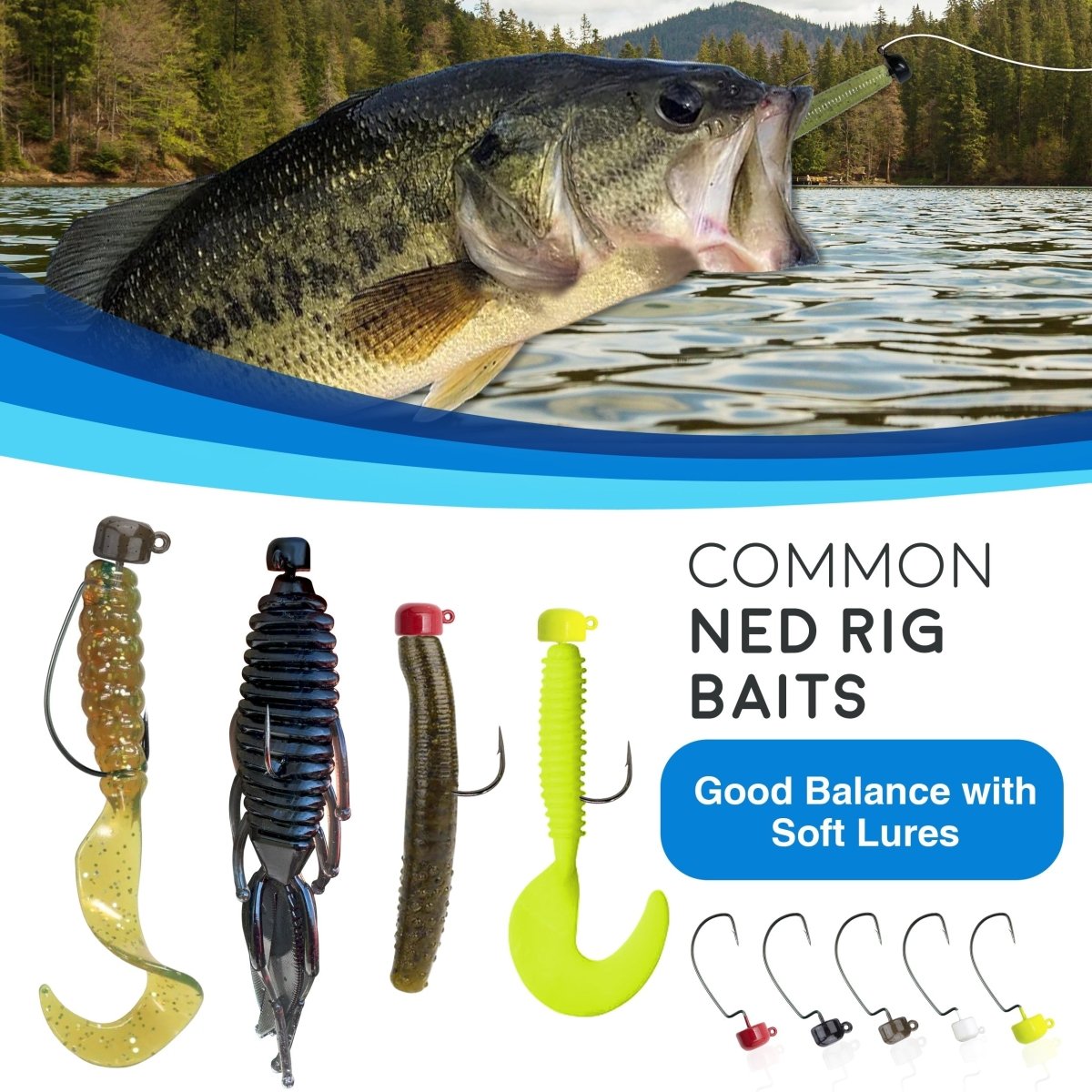 Reaction Tackle Tungsten Ned Rig - Shroom Jigs (5 - Pack) - The Snag Bin